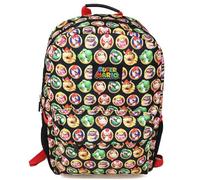 Bioworld Super Mario All Over Print 16" Backpack - Colorful Cartoon School Bag with Front Pocket & Side Mesh, Lightweight Travel Backpack for Boys & Girls