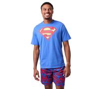 Bioworld Superman Logo Men's 2-Pack Pajama Set, Superman Logo Blue, L