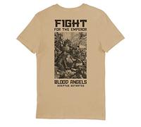 Bioworld Warhammer 40,000 Blood Angels Fight for The Emperor T-Shirt (Medium) Beige