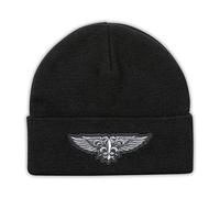 Bioworld Warhammer 40,000 Imperium of Man Woven Tab Adults Knitted Beanie in Black