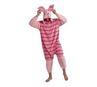 Bioworld Winnie The Pooh Piglet Adult Long Sleeve Hooded Kigurumi Cosplay Suit-Large