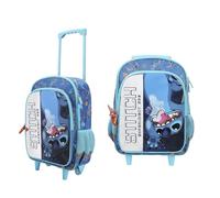 Bioworld Youth 16" Rolling Backpack, Disney’s Stitch Rolling Blue, Medium (16 inches)