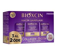 Bioxcin Collagen & Biotin Volumising Shampoo 300ml x 3 | 900ml Value Pack, Fine & Weak Hair, Hydrolysed Collagen, Bio-Active Peptides, Dull Hair Care