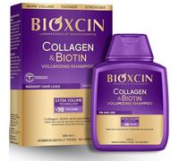 Bioxcin Collagen & Biotin Volumizing Shampoo for Hair Loss, 300ml, Hair Thickening & Strengthening for Fine and Flat Hair, Dermatologically Tested, for Women & Men