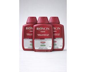 Bioxcin Forte Red Shampoo 3 x 300ml Herbal Hair Loss Paraben Free