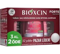 BIOXCIN Forte Shampoo 3 x 300 ml Economy Pack Against Intensive Hair Loss - Effective & Fast - With Bio Complex B11