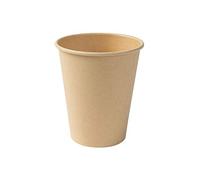 BIOZOYG 50x Disposable Coffee Cups 250 ml / 10 oz, Ø 90 mm Brown - Paper Cups for hot Drinks Plastic-Free - Coffee Cups Disposable
