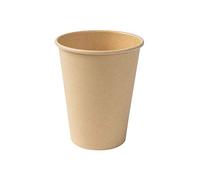 BIOZOYG 50x Disposable Coffee Cups 300 ml / 12 oz, Ø 90 mm Brown - Paper Cups for hot Drinks Plastic-Free - Coffee Cups Disposable