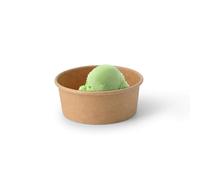 BIOZOYG 50x Paper-ice-Cream Cups 4 oz Brown - Disposable Cups Plastic-Free and Recyclable - Dessert pots take-Away Food Cup