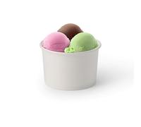 BIOZOYG 50x Paper-ice-Cream Cups 8 oz White - Disposable Cups Plastic-Free and Recyclable - Dessert pots take-Away Food Cup