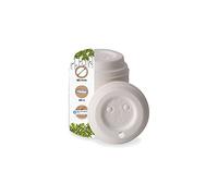 BIOZOYG cardboard lid with a hole for drinking I Coffee-to-go lid Ø 80 mm white I For coffee-to-go paper cups I Biodegradable & compostable I Coffee cup lid with a pour hole I 50 pieces