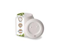 BIOZOYG cardboard lid with a hole for drinking I Coffee-to-go lid Ø 90 mm white I For coffee-to-go paper cups I Biodegradable & compostable I Coffee cup lid with a pour hole I 50 pieces