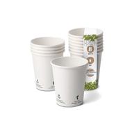 BIOZOYG Disposable Coffee Cups / oz, Ø mm with 50x 200 ml 8 80 White