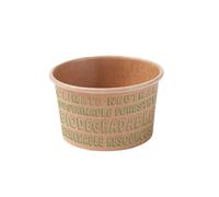 BIOZOYG Organic Cardboard Ice Cream Cups, 50 Pieces, Brown, Rustic, 125 ml, Compostable, Biodegradable