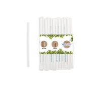 BIOZOYG Paper Drinking Straws 20 cm Straw 5 mm Ø I Drinking Straw Biodegradable I White Straws Individually Packed I Party Drinking Straws for Cocktails I Paper Straws Vertically Rolled 250 Pieces