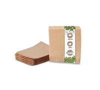 BIOZOYG Paper Snack Bag I Paper Burger Resistant to Grease I Biodegradable Kebab Bag I Compostable Snack Bag I Non-stick Paper Unbleached I Paper Burger 16 x 16 cm I 1000 Pieces, Brown