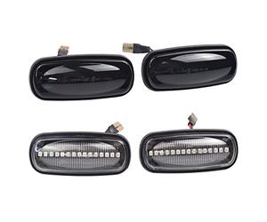 BIPANO 2Pcs Amber Dynamic Flowing LED Side Marker Light, for Land Rover, Discovery 2 1999-2004 Defender Freelander 1 2002-2005 LED Side Wing Rearview Mirror Indicator(Size:2PCS Dynamic Crystal)