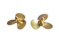 BIPANO 3 Blades Propeller Aperture M4 Brass Paddle Marine Props, For RC Simulation Ship Electric Boat Model Diameter 35mm Aluminium Alloy RC Boat Propeller(1pair)