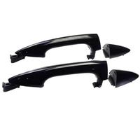 BIPANO car Door Handle Cover Trim Car Exterior Door Handle, for Hyundai, for Accent 2012-2017 826611R050 826621R060 Black Auto Outside Front Rear Left Right Outer(Black Rear Pair)