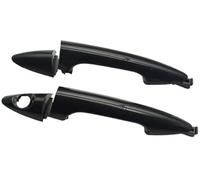 BIPANO car Door Handle Cover Trim Car Exterior Door Handle, for Hyundai, for Accent 2012-2017 826611R050 826621R060 Black Auto Outside Front Rear Left Right Outer(Black Front Pair 1 Keyhole)