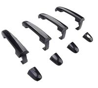 BIPANO car Door Handle Cover Trim Exterior Door Handles Set Black Outside Handle, for Sonata Nf 20062010 with Installation Clips Replacement