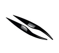 BIPANO Car Headlight Headlamp Eyebrow Eyelids Frame Cover Trim, for Ford, for Fiesta, for MK6 2008 2009 2010 2011 2012 headlight eye lid covers (Color : Glossy Black)