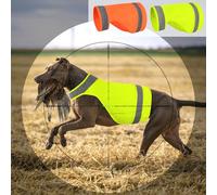 BiPawTi 2 PCS Safety Dog Vest, Fluorescent Hunting Vest for Dog, Keep Dogs Safe From Cars & Hunting Accidents, Reflective Dogs Coat for Night Walking, Training, Jogging - Blaze Orange & Green, L