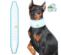 BiPawTi Dog Cooling Neck Wrap for Hot Weather - Evaporative Cooling Gear for Summer Instant Cooling Bandana Scarf Collar for Small Pet - Keeps Dogs Cool During Walks, Hunting & Outdoor Play - Blue, S