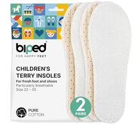 biped 2 Pairs of Children's Barefoot Insoles - Terry Cloth Insoles Made of 100% Cotton and Soft Latex Cushioning - Shoe Insoles Against Foot Odour and Bacteria z2789(27)
