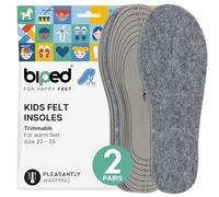 biped 2 Pairs of Children's Felt Insoles - Robust Shoe Insoles to Cut to Size - Soft Felt Insoles for Autumn and Winter Shoes z2740