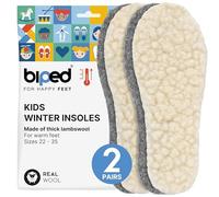 biped 2 Pairs of Children's Lambswool Insoles - Extra Thick Winter Insoles Made of Lambswool and Felt - Warming Insoles z2690(UK 13-1.5 / EU 32-33/8,6 inch)