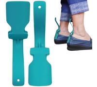 biped 2 Pairs of mini Clip-on Shoe Horns - Practical aid for Putting on Shoes - Flexible and Compact Design Protects Footwear and Socks - for Kids, Adults and Seniors z2928(Blue)