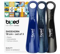 biped 3-Pack shoehorns Plastic 18 cm - Ergonomic mini Travel Shoe Horns - Compact Lightweight Accessory - Perfect for Kids and Adults on the go z1570(Midnight)
