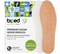 biped Cedar Wood Insoles - Thin Insoles Against Sweaty feet, Odour and Athlete’s Foot - Antibacterial Insoles - for Men and Women z2327(2.5 Ladies)