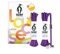 biped LACES 2 pairs elastic shoelaces no tie - shoe laces for kids and adults - quick lock with metal capsule - oval laces 4.5 mm z2911(#9 Purple)