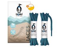 biped Laces 2 Pairs of Bicolor Rope Shoelaces Round Made of Polyester ø 4.5 mm Extra Robust - Tear-Resistant Colorful Shoelaces for Outdoors, Boots and Sneakers z2918(#B06 Black/Turquoise,90 cm)