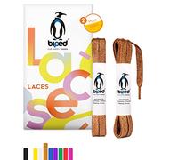 biped Laces 2 Pairs of Flat Glitter Shoelaces Made of Polyester 8 mm Tear-Resistant - Metallic Shoelaces for Leather Shoes and Sneakers, for Sports, Parties and Festivities z2919(#39 Bronze,120 cm)