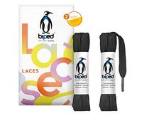 biped LACES 2 pairs of flat shoelaces made of polyester, 10 mm wide - shoelaces for sneakers and sports shoes - tear-resistant and washable z2913(#2 black,120 cm)