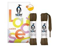 biped Laces 2 Pairs of Flat Shoelaces Made of Polyester, 10 mm Wide - Shoelaces for Sneakers and Sports Shoes - Tear-Resistant and Washable z2913(#4 Brown,75 cm)