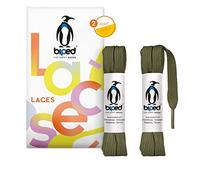 biped Laces 2 Pairs of Flat Shoelaces Made of Polyester, 10 mm Wide - Shoelaces for Sneakers and Sports Shoes - Tear-Resistant and Washable z2913(#33 Army Green,150 cm)