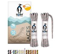 biped Laces 2 Pairs of Hiking Shoe Laces, Polyester, Round, ø 4 mm, Extra Robust - Tear-Resistant Quality Shoelaces for Hiking, Trekking and Work Shoes z2917(#B29 Grey/Pink,90 cm)
