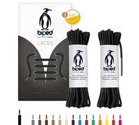 biped Laces 2 Pairs of Round Cotton Shoelaces ø 2 mm Thin - Tear-Resistant Quality Shoelaces for Leather Shoes, Boots, Boots and Casual Shoes - Made in EU z2900(Black,140 cm)