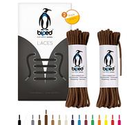 biped Laces 2 Pairs of Round Cotton Shoelaces ø 2 mm Thin - Tear-Resistant Quality Shoelaces for Leather Shoes, Boots, Boots and Casual Shoes - Made in EU z2900(Brown,140 cm)