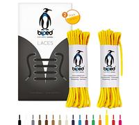 biped Laces 2 Pairs of Round Cotton Shoelaces ø 2 mm Thin - Tear-Resistant Quality Shoelaces for Leather Shoes, Boots, Boots and Casual Shoes - Made in EU z2900(Yellow,75 cm)