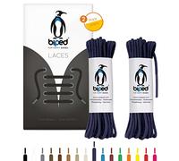 biped Laces 2 Pairs of Round Cotton Shoelaces ø 2 mm Thin - Tear-Resistant Quality Shoelaces for Leather Shoes, Boots, Boots and Casual Shoes - Made in EU z2900(Navy Blue,100 cm)