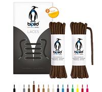 biped Laces 2 Pairs of Round Cotton Shoelaces ø 3.5 mm - Tear-Resistant Quality Shoelaces for Leather Shoes, Boots, Sneakers - for Leisure and Sports Shoes - Made in EU z2901(Brown,90 cm)