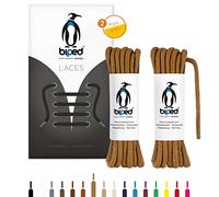 biped Laces 2 Pairs of Round Cotton Shoelaces ø 3.5 mm - Tear-Resistant Quality Shoelaces for Leather Shoes, Boots, Sneakers - for Leisure and Sports Shoes - Made in EU z2901(Light Brown,90 cm)