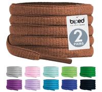 biped LACES 2 pairs oval shoelaces 6 mm - tear-resistant premium polyester shoe laces - shoelaces for sports shoes, running, basketball, sneakers and boots z2912(#25 Light Brown,90 cm)