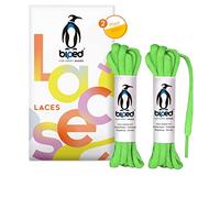 biped LACES 2 pairs oval shoelaces 6 mm - tear-resistant premium polyester shoe laces - shoelaces for sports shoes, running, basketball, sneakers and boots z2912(#21 Kelly Green,140 cm)
