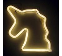 Bipily Unicorn Neon Lights LED Neon Light Sign Neon Wall Light Battery/USB Operated Neon Light Art Decorative Neon Lights Neon Signs for Walls Light up Signs for Bedroom Walls Party-Yellow Unicorn